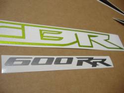 Honda 600RR 2009 green adhesives set