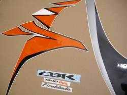 Honda 1000RR 2010 Fireblade orange stickers set