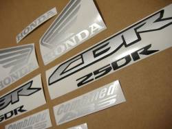 Honda 250R 2013 red complete sticker kit