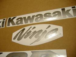 Kawasaki ZX6R 2004 Ninja silver decals kit