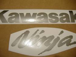 Kawasaki ZX6R 2004 silver stickers set
