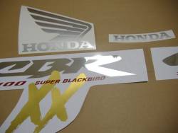 Honda 1100XX 2000 Blackbird blue full decals kit