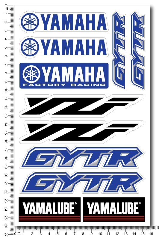 Decals set Yamaha yzf gytr yamalube