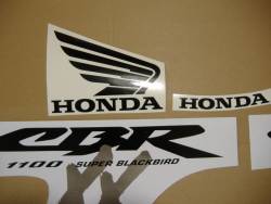 Honda 1100XX 2004 Blackbird silver full decals kit