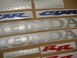 Honda CBR 600RR 2003 blue stickers