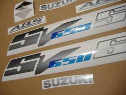 Suzuki 650S 2010 black complete sticker kit