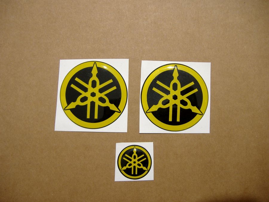 Yamaha 3d gel silicone emblems badges yellow r1 r6 r125