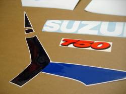 Suzuki GSX-R 750 SRAD white stickers set