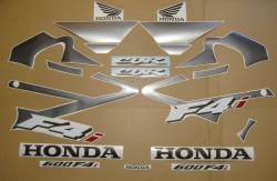 Honda CBR 600 F4i 2004 silver stickers