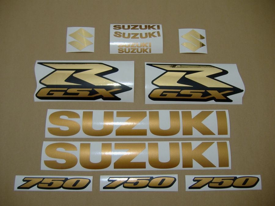 Suzuki GSXR 750 K9 gold stickers