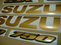 Suzuki GSX-R 750 2005 gold adhesives set