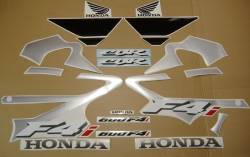 Honda 600 F4 2002 silver labels graphics