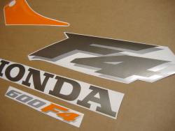 Honda CBR 600F F4 2000 orange adhesives set