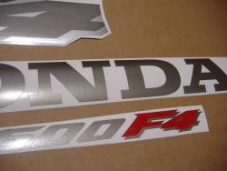 Honda CBR 600 F4 2000 silver stickers kit