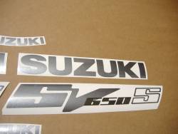 Suzuki 650S 2003 silver complete sticker kit