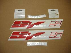 Suzuki 650S 2004 black adhesives set