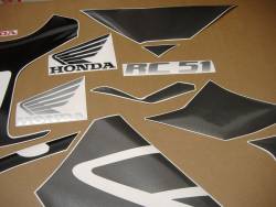 Honda 1000R 2005 RC51 black full decals kit