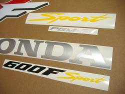 Honda CBR 600 F4 2001 red decals kit 