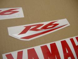Yamaha YZF-R6 2008 RJ15 black stickers set