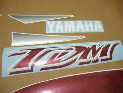 Yamaha TDM 850 2001 burgundy stickers kit