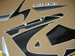 Suzuki GSXR 1000 2001 silver labels graphics
