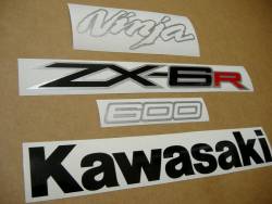 Kawasaki ZX 6R 2012 black labels graphics