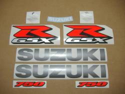 Suzuki GSXR 750 L1 white full decals kit