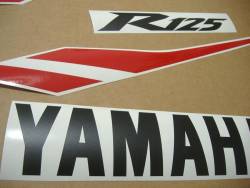 Yamaha YZF-R125 2012 black stickers set