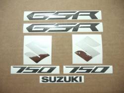 Suzuki GSR 750 2012 white labels graphics