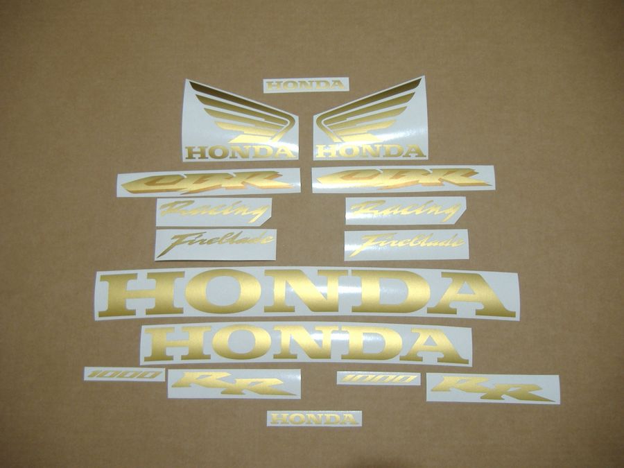 Honda 1000RR 2004 SC57 gold stickers set