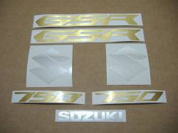 Suzuki GSR 750 2012 black adhesives set