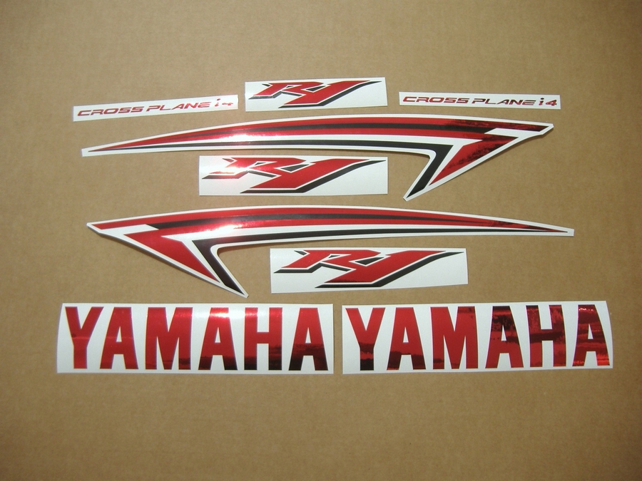 Yamaha YZF-R1 2012 14b red logo graphics
