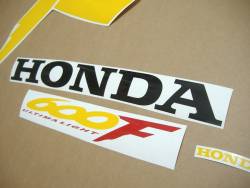Honda CBR 600 F4 1999 black stickers kit