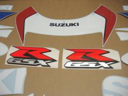 Suzuki GSXR 600 SRAD white full decals kit