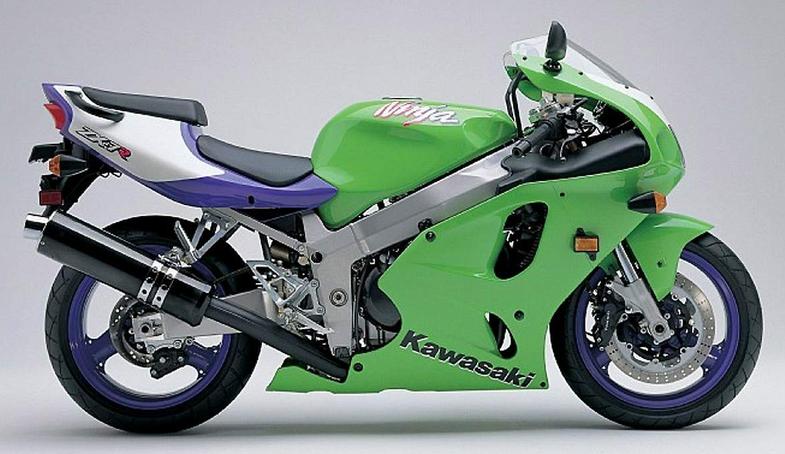 Kawasaki ZX7R 1997 green adhesives set