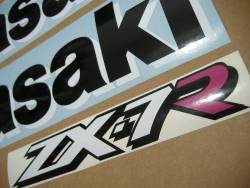 Kawasaki ZX 7R 1997 green labels graphics