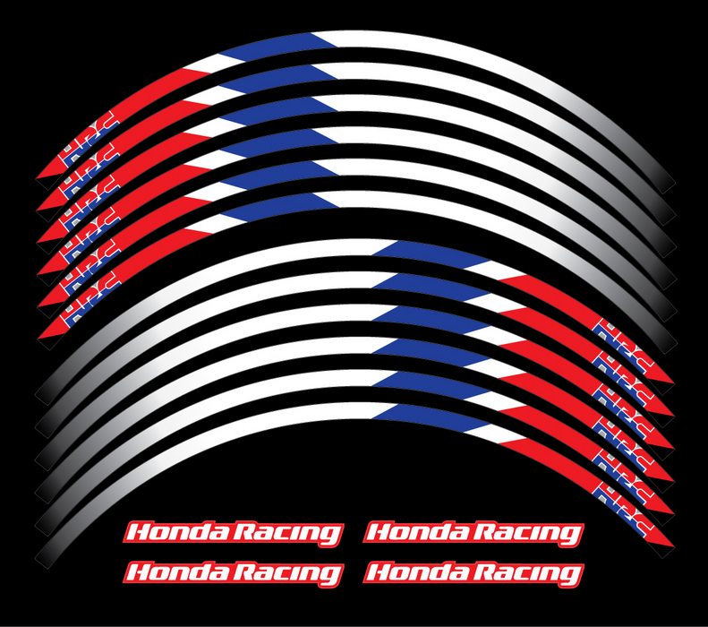 Honda cbr 600rr 954rr 1000rr hrc wheel rim stripes stickers kit