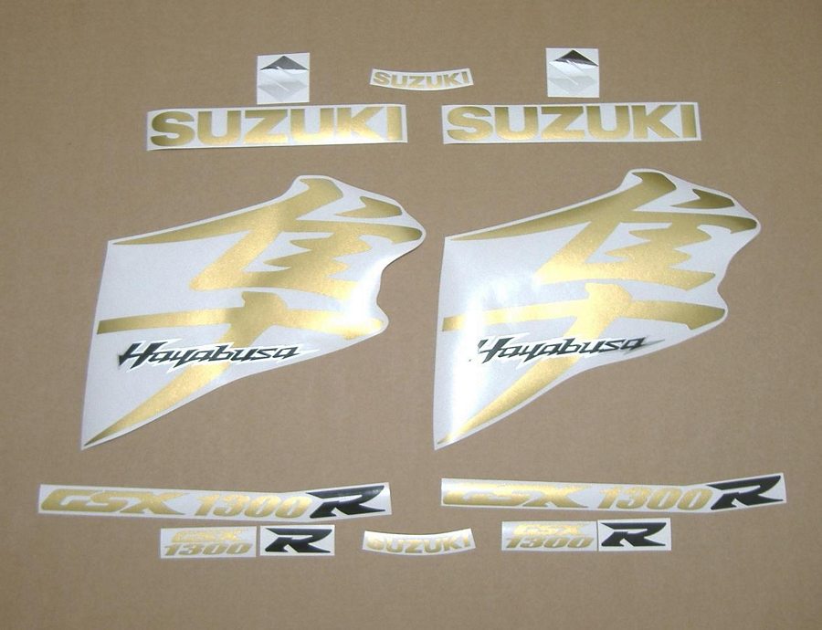 Suzuki Hayabusa golden l1 l2 k8 full logo labels set