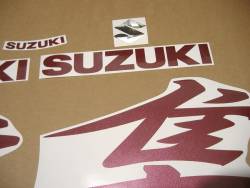 Suzuki custom burgundy 2008 2009 decals kit 