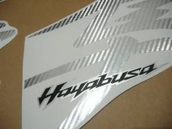 Suzuki Hayabusa 1340 silver carbon fiber decals set