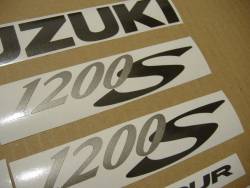 Suzuki GSF 1200S 2001 Bandit silver logo graphics
