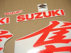 Suzuki Hayabusa 2008 2009 neon red stickers set