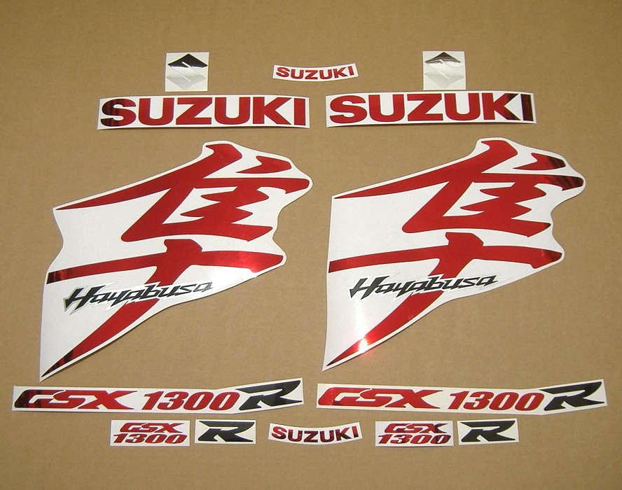 Suzuki Hayabusa k8 2008 chrome red graphics set