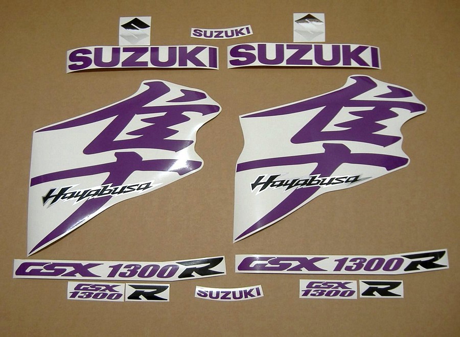 Suzuki Hayabusa gsx1340r k8 k9 purple stickers set