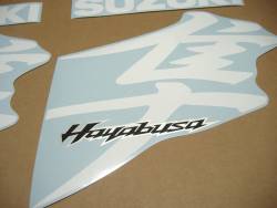 Suzuki Hayabusa gsx1300r 2008 blanco pegatinas 