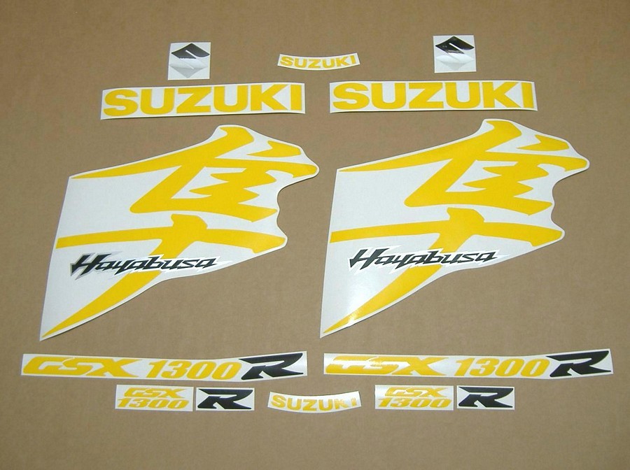 Suzuki Hayabusa 1340 k8 k9 yellow full decals set