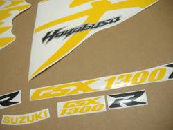 Suzuki Hayabusa kanji 1340 k8 k9 yellow decals kit set
