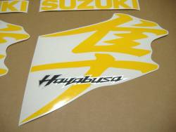 Suzuki Hayabusa kanji 1340 k8 k9 yellow decals stickers