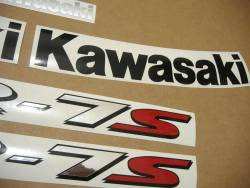 Kawasaki zr-7s zr750 2002 2003 silver stickers kit