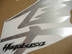 Suzuki Hayabusa k8 brushed silver full logo labels set